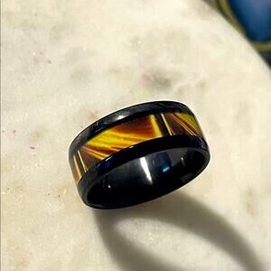 Stainless steel men’s unisex wedding band ring 7